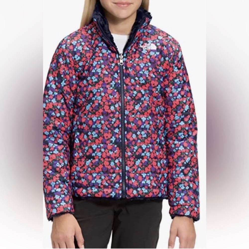 * Girls *THE NORTH FACE reversible mossbud swirl jackets insulated .  Size 10